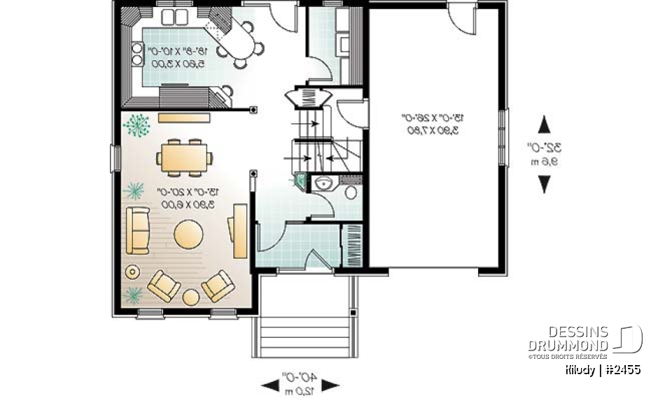 Rez-de-chaussée - Maison style européenne, espace boni au-dessus du garage, 3 chambres, vestibule, grande salle bain - Kiludy