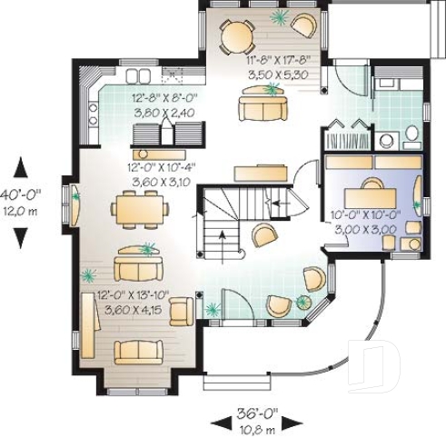 Rez-de-chaussée - Superbe maison d'inspiration victorienne, 3 chambres + bureau, coin déjeuner, grande suite des parents - Grenoble