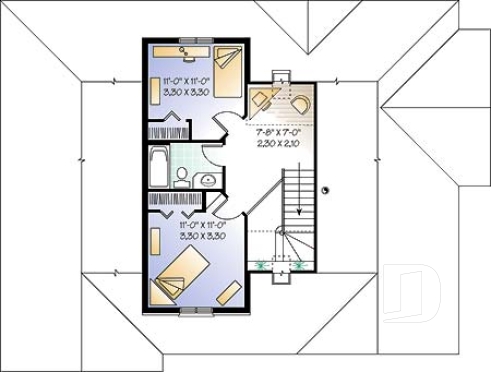 Étage - Superbe maison à étage  avec 3 chambres, bureau, cuisine avec îlot, garage, buanderie au r-d-c  - Bourassa