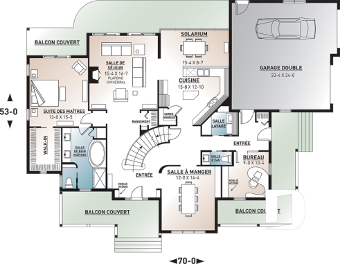 Rez-de-chaussée - Plan de grande maison 4 chambres, garage double + bureau, 2 chambres avec salle bain privée - Goldbourn