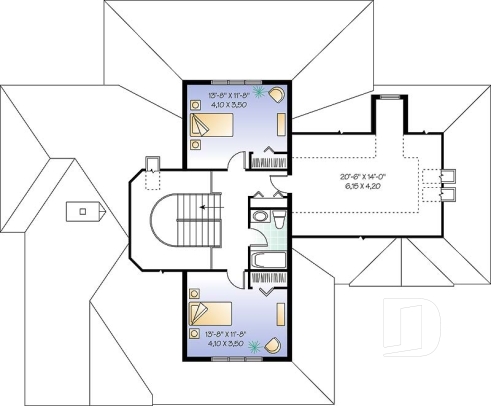 Étage - Plan de grande maison à étage, garage double, plafond 9', chambre des parents au 1er, 2 à 3 chambres à l'étage - Glenhaven