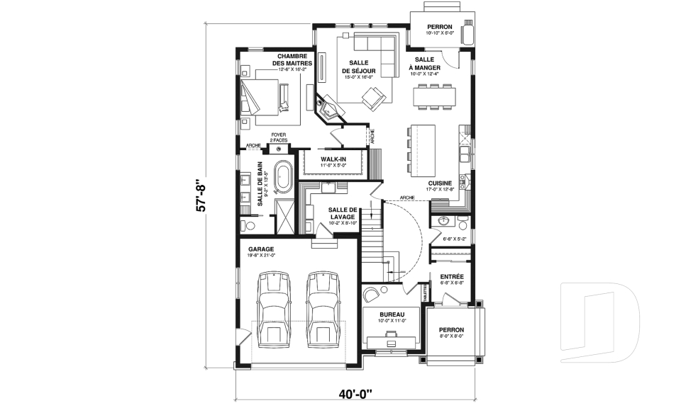Rez-de-chaussée -  - Davenport