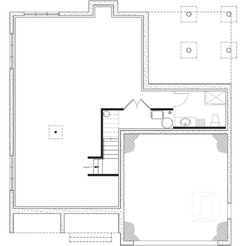 Sous-sol aménageable - Maison d'inspiration scandinave, 3 chambres, garage, bureau, cellier, garde-manger - St-Arnaud 4