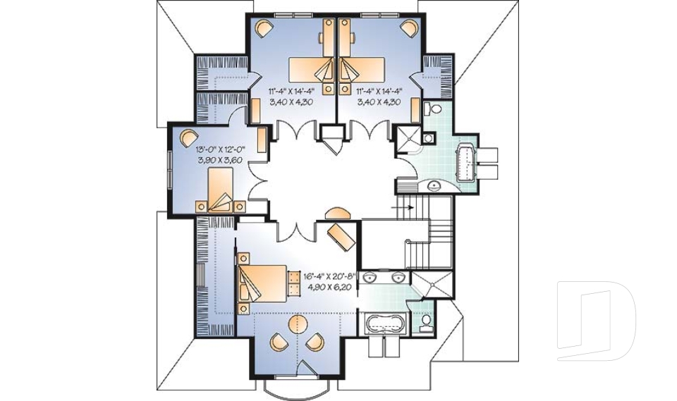 Étage -  - Château français
