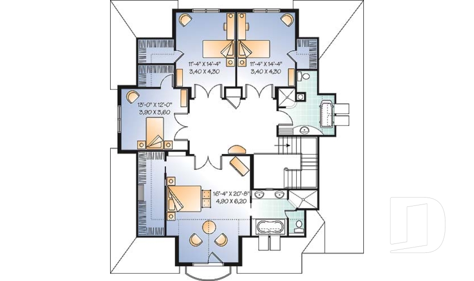 Étage -  - Château français