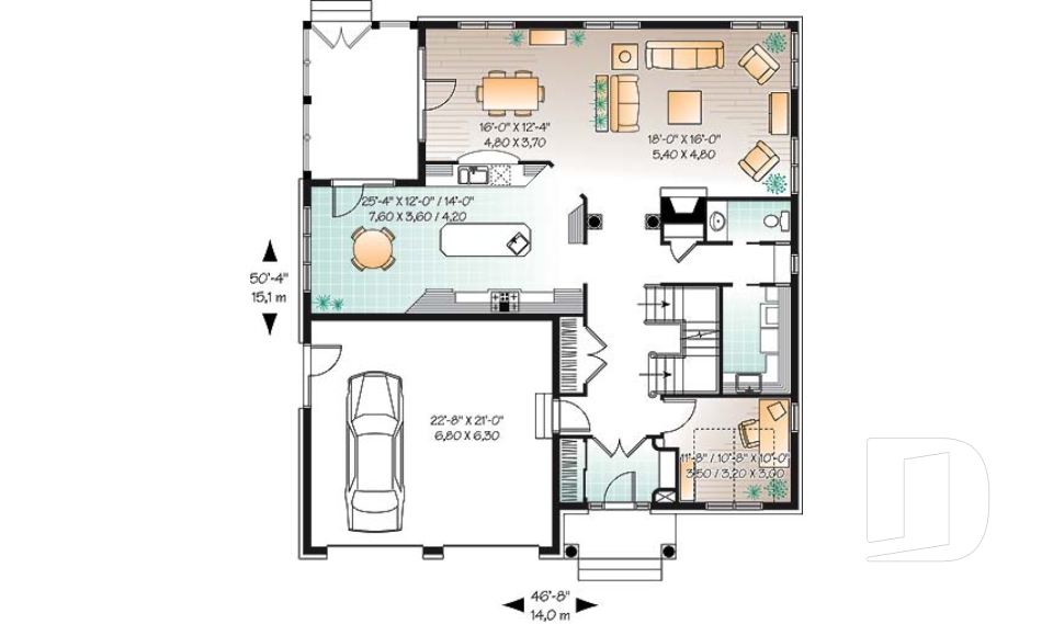 Rez-de-chaussée -  - Château français