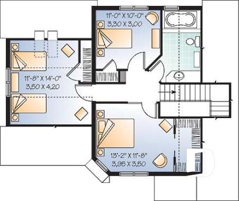 Étage - Petite maison moderne élégante avec garage, belle organisation intérieure, 3 chambres de bon format - Davis