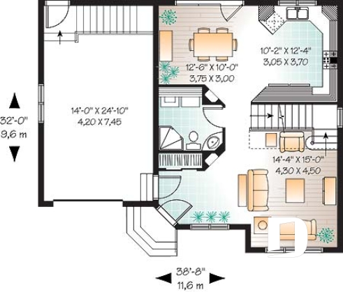 Rez-de-chaussée - Petite maison moderne élégante avec garage, belle organisation intérieure, 3 chambres de bon format - Davis