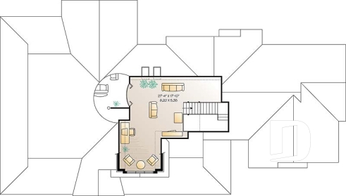 Étage - Maison de style ranch, 3 chambres, bureau à l'étage, coin déjeuner, garage triple - Vertbois 