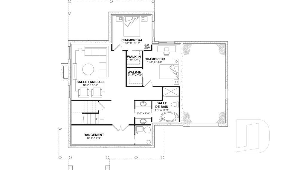 Sous-sol aménagé (Optionel $) -  - Rocheleau
