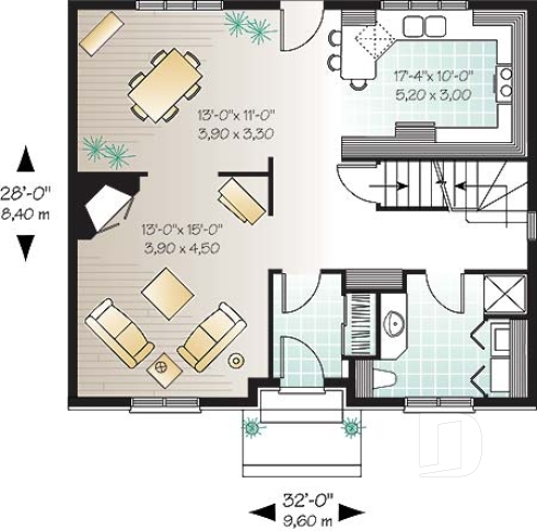 Rez-de-chaussée - Maison style anglais, 4 chambres, vestibule, foyer et salle de lavage au rez-de-chaussée - Hanover