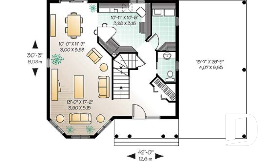 Rez-de-chaussée -  - Mahaleb