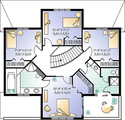 Étage - Modèle méditerranéen, vue panoramique, 4 chambres, atrium, plafond 9' - La Jolla