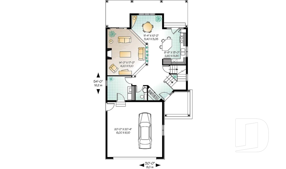Rez-de-chaussée -  - Gambrel