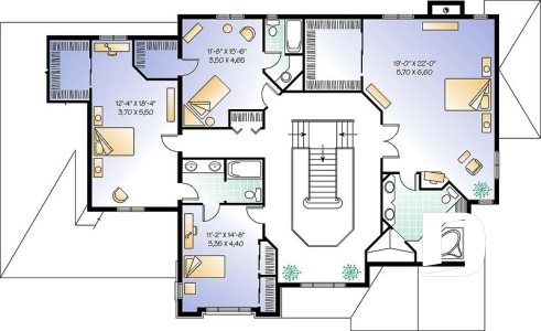 Étage - Grande maison avec garage double, 4 chambres, 3.5 salles de bain, 2 salons, bureau à domicile, plafond 9' - Doric