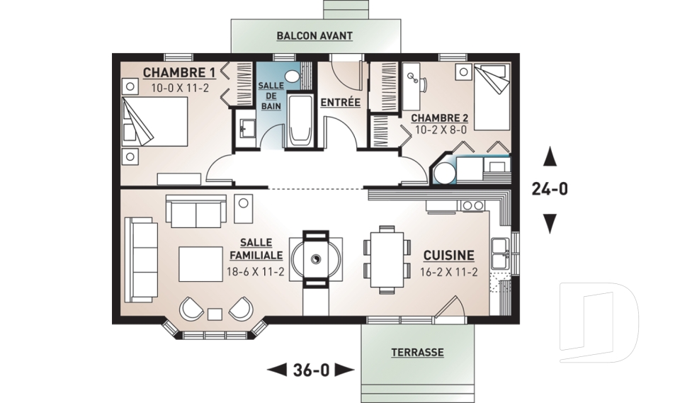 Rez-de-chaussée -  - Achigan