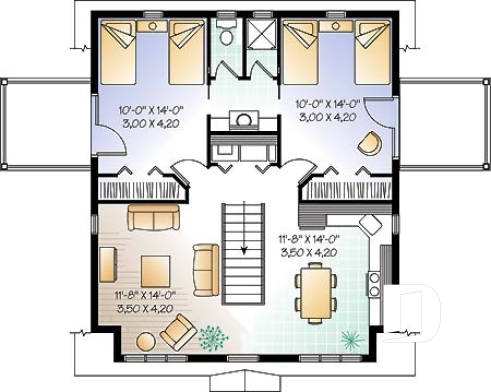 Étage - Plan de garage grand format avec logement complet de 2 chambres à l'étage, 2 balcons privés et aire ouverte  - Hillock