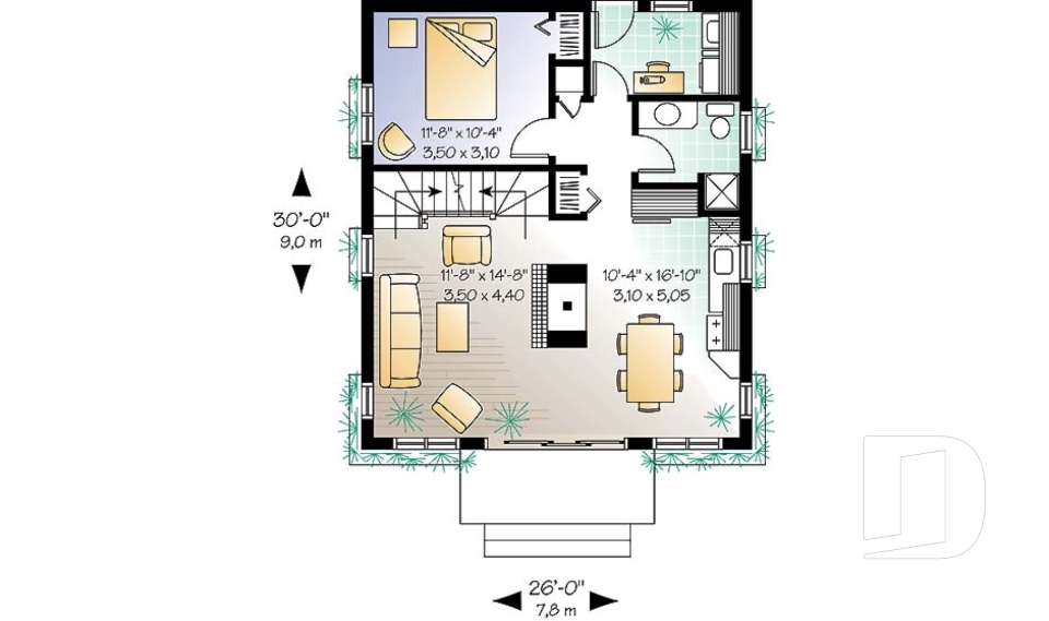 Rez-de-chaussée -  - Mimosa