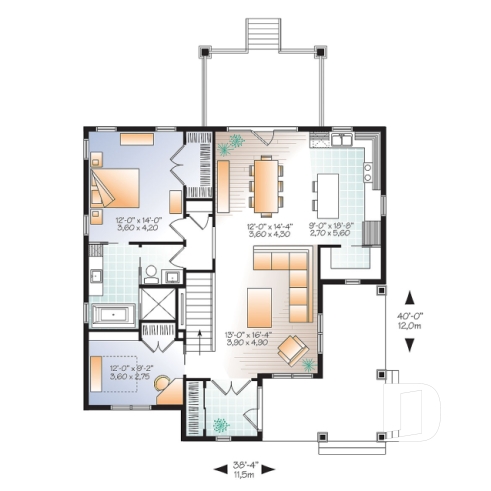 Rez-de-chaussée - Maison style champêtre rustique, 2 à 4 chambres incluant sous-sol aménagé, grand garde-manger, vestibule fermé - La Vallée 5