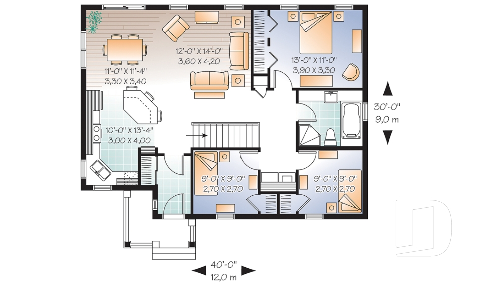Rez-de-chaussée -  - Bourgade 