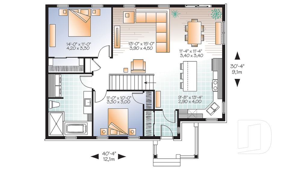 Rez-de-chaussée -  - Bourgade 2