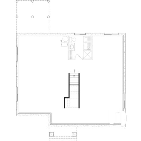 Sous-sol aménageable - 3153-V3 Plan de maison Farmhouse, 2 à 4 chambres, sous-sol aménagé optionnel ($), 2 sdb, garde-manger - Barrington 4