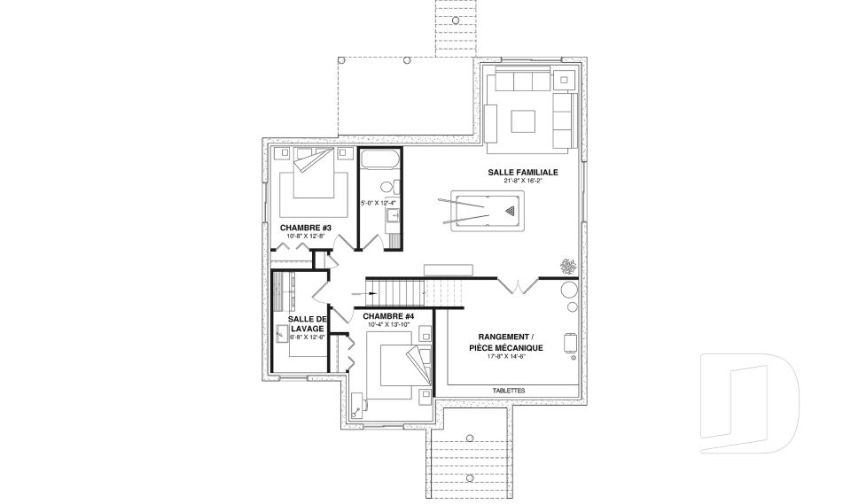 Sous-sol aménagé (Optionel $) -  - Elmwood