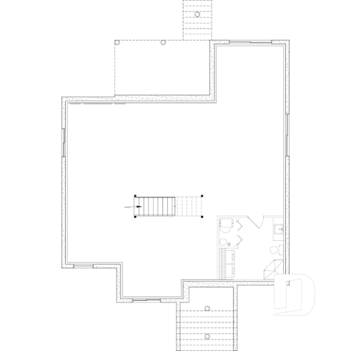 Sous-sol aménageable - Plain-pied avec sous-sol aménagé optionnel ($), suite des parents au rdc, terrasse abritée, plafond cathédral - Elmwood
