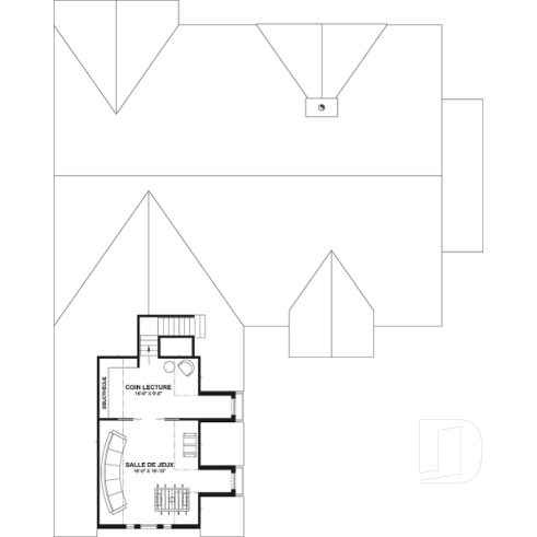 Étage - Farmhouse 3 chambres, chambre parents balcon privé, bureau, espace boni, foyer, garde-manger, 2.5 s.bain - Millport 2