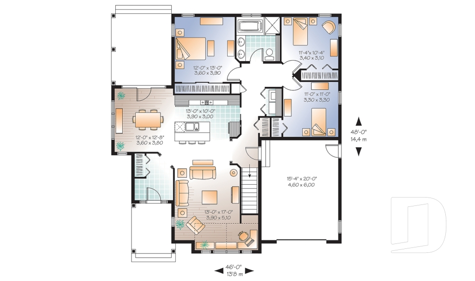 Rez-de-chaussée -  - La Romaine 2