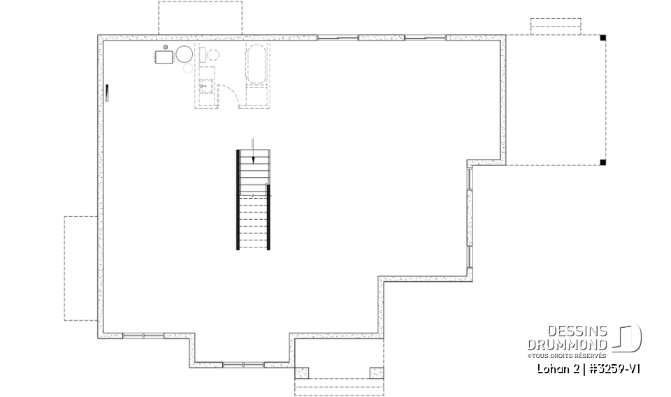 Sous-sol aménageable (Optionel $) - Modèle de plain-pied spacieux, dalle flottante, 3 chambres, 2 s. bain, grand îlot à la cuisine avec banquette - Lohan 2