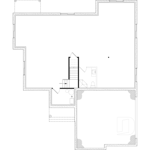 Sous-sol aménageable (Optionel $) - Plan de plain-pied champêtre, 3 chambres, garage double latéral, buanderie, foyer, plafond à 9 pieds - Providence 5