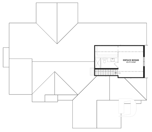 Espace boni - Plain-pied 3 chambres, 2 salles de bain, plafond 9' + cathédral, garde-manger, garage double, buanderie - Country Side