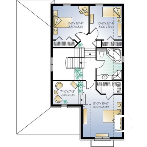 Étage - Vaste cuisine, bureau à domicile, aire ouverte, suite des maîtres avec coin lecture - Bellecôte