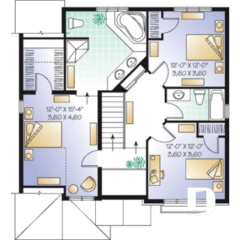 Étage - Maison traditionnelle avec cuisine fonctionnelle incl. garde-manger, grande suite des maîtres, mezzanine - Rosier