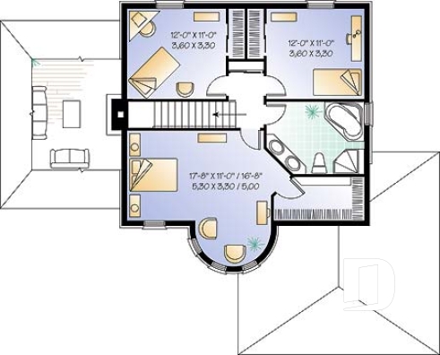 Étage - Maison style manoir avec garage double, 3 chambres, bureau à domicile, grand salon avec cathédral, foyer - Willingdon 3