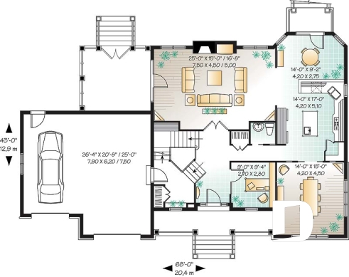 Rez-de-chaussée - Plan de maison à étage de 3 à 4 chambres, garage double, grande suite des maîtres, superbe salon, bureau - Camden