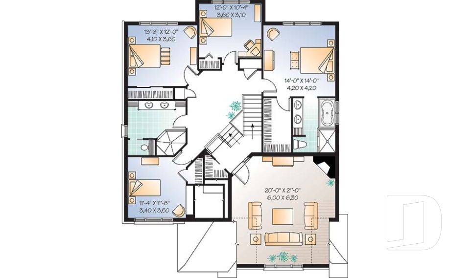 Étage -  - Merisier