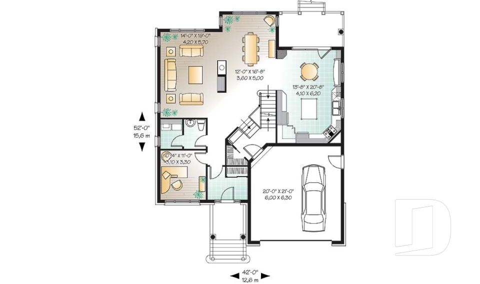 Rez-de-chaussée -  - Merisier