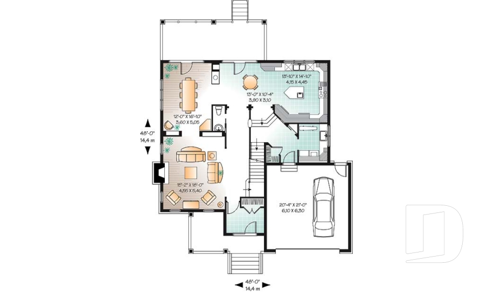 Rez-de-chaussée -  - Cabot