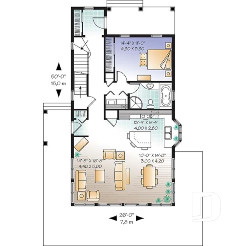 Rez-de-chaussée - Chalet de style scandinave 2 étages avec 3 ch., r-d-c entièrement ouvert & vue panoramique - Evergreene