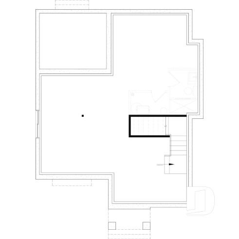 Sous-sol aménageable - Plan de maison d'inspiration anglaise, proposant 3 chambres à l'étage et un s-sol finition optionnel - Hazel 2