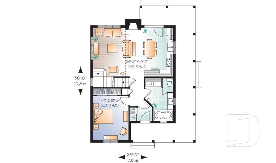 Rez-de-chaussée -  - La Bastide