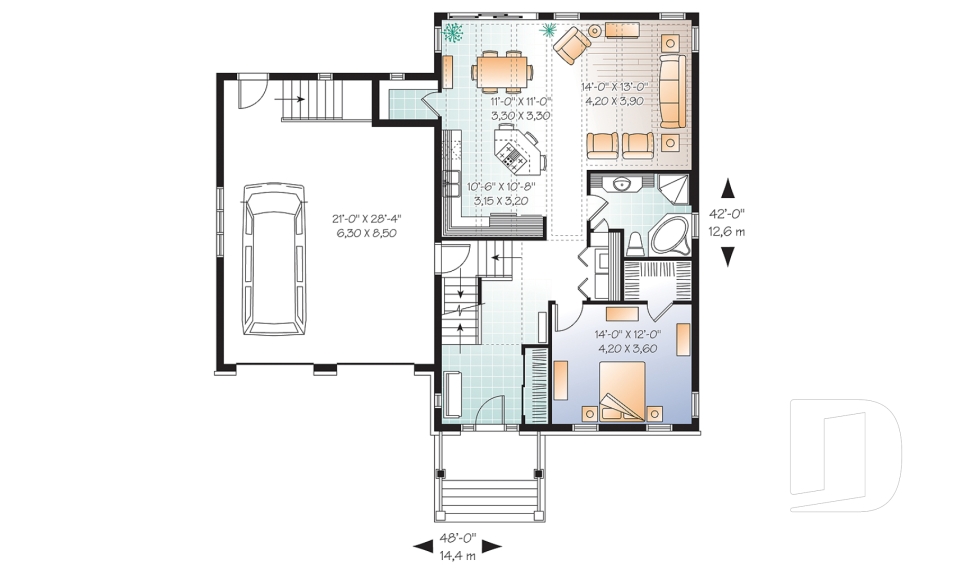 Rez-de-chaussée -  - Le trèfle 