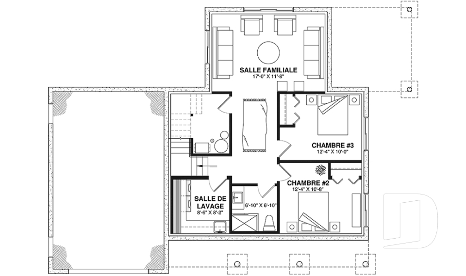 Sous-sol aménagé (Optionel $) -  - Oaks