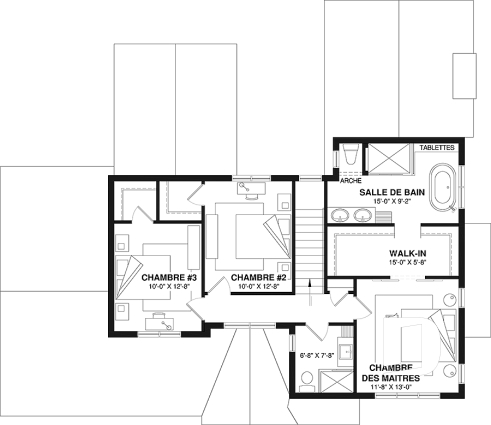 Étage - Farmhouse moderne à étage avec garage double, 3 chambres, superbe lumière naturelle à la salle de séjour - Hiden Hill
