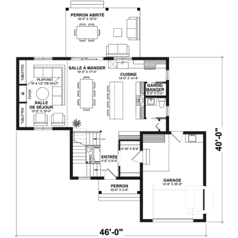 Rez-de-chaussée - Belle Farmhouse avec garage, 3 chambres 1.5 salles de bain, vestiaire, garde-manger, foyer - Maveryk