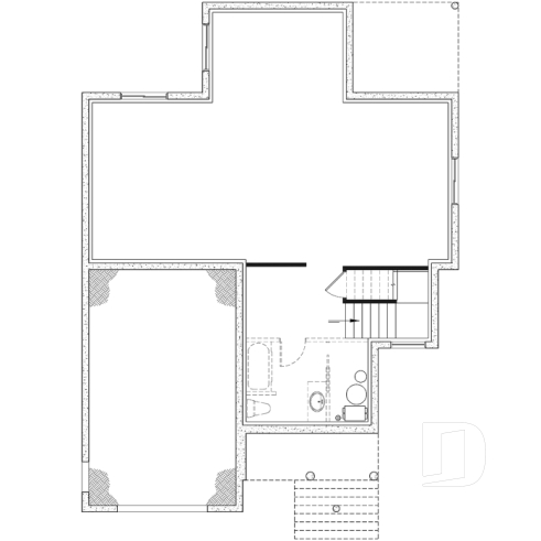 Sous-sol - Magnifique farmhouse compacte 4 chambres avec garage, bureau séparé de la maison - Léo 2