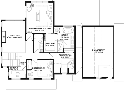 Étage - Maison Farmhouse à étage avec garage double, 3 chambres et magnifique vue panoramique à l'arrière de la maison - Sophia