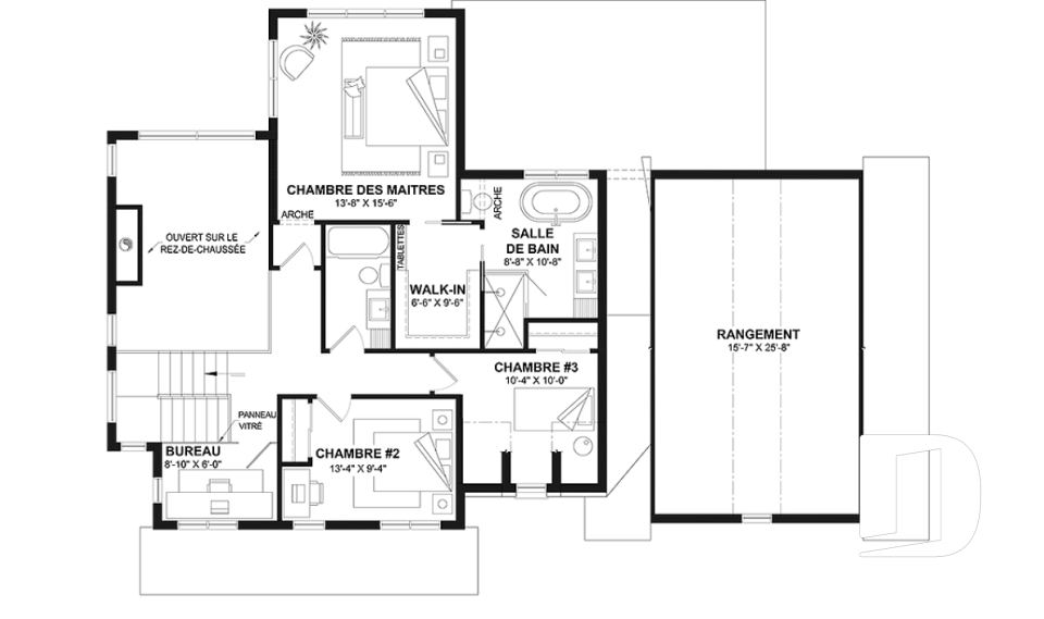 Étage - Maison Farmhouse à étage avec garage double, 3 chambres et magnifique vue panoramique à l'arrière de la maison - Sophia